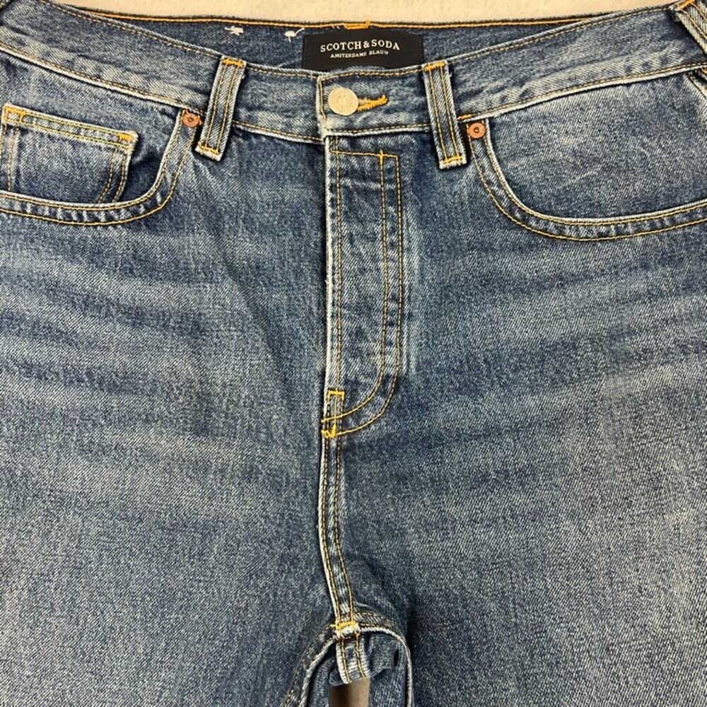 Scotch & Soda Mens Jeans 30/32 The Vert Medium Wash Straight Leg Organic Cotton - Picture 3 of 13